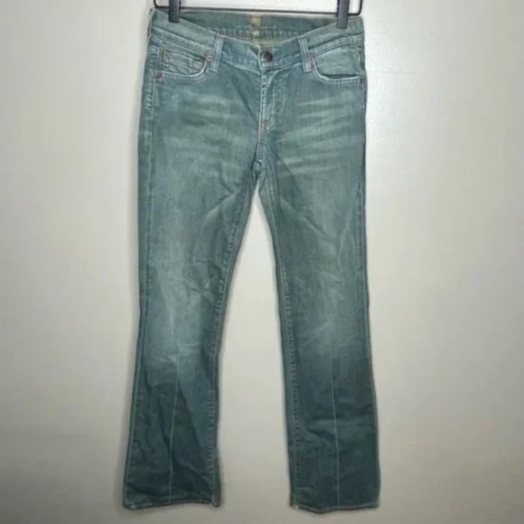 7 for All Mankind Light Wash Flare Jeans Blue Women Size 26 #229 - Picture 1 of 3